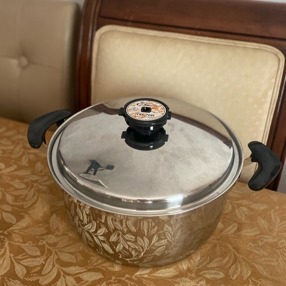 Vintage Kitchen Elegance Temptone Heavy Stainless Steel Pans W Vent Lids Poshmark